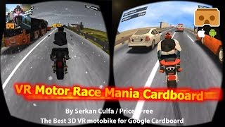 VR Motor Race Mania Cardboard - Best Free VR 3D Motor Bike for Google Cardboard screenshot 4