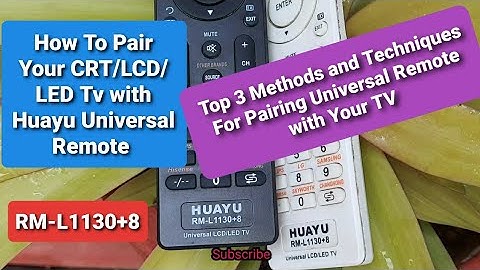 Huayu Universal Remote RM-L1130+8 For Lcd/Led Tv||All Tv Codes||Led tv repair||Huayu Remote Pairing