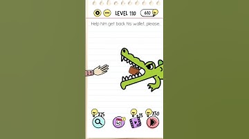 level 110 of brain test //  Help him out back his wallet .please .