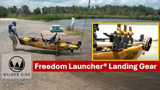 Freedom Launcher Kayak Landing Gear Demo on a Hobie PA 12 at Florida Gulf Coast