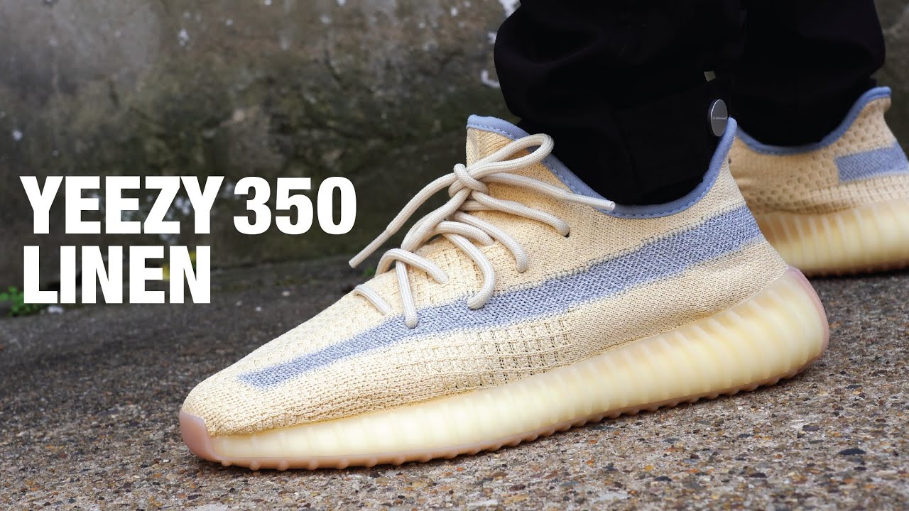 Adidas YEEZY Boost 350 V2 LINEN Review & On Feet - YouTube