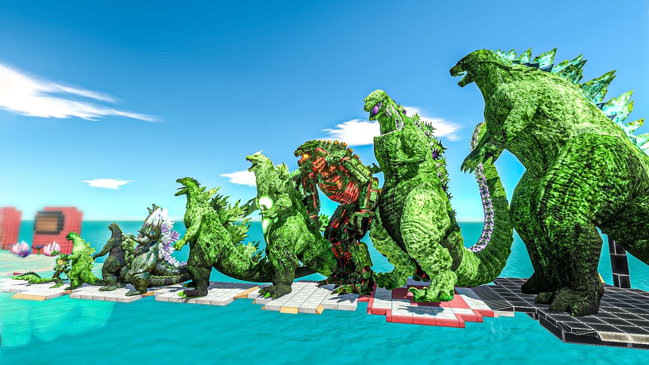 EVOLUTION of ZOMBIE GODZILLA Size Comparison VS King Ghidorah + King Kong - ARBS