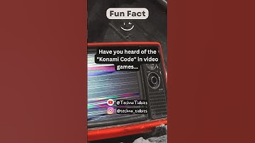 Konami Code in video games @TechnoTidbits #funfact