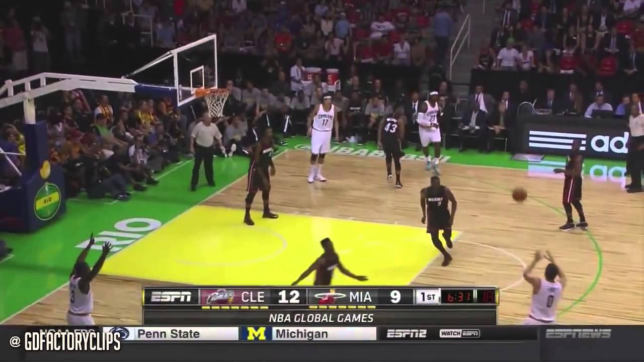 Lebron James & Kevin Love vs Dwyane Wade & Chris Bosh Battle Highlights Cavs vs Heat (2014.10.11)