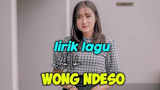 Yeni Inka - Wong Ndeso lirik