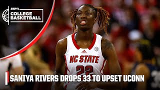 Saniya Rivers drops 33 POINTS in NC State's upset of No. 2 UConn 👏 | ESPN College Basketball
