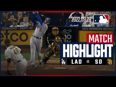 【MLB】9.29 ドジャース vs パドレス 日本語ハイライト