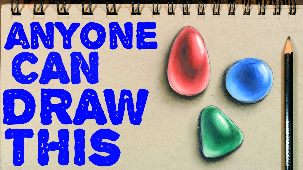 ANYONE can draw these EASY Gems