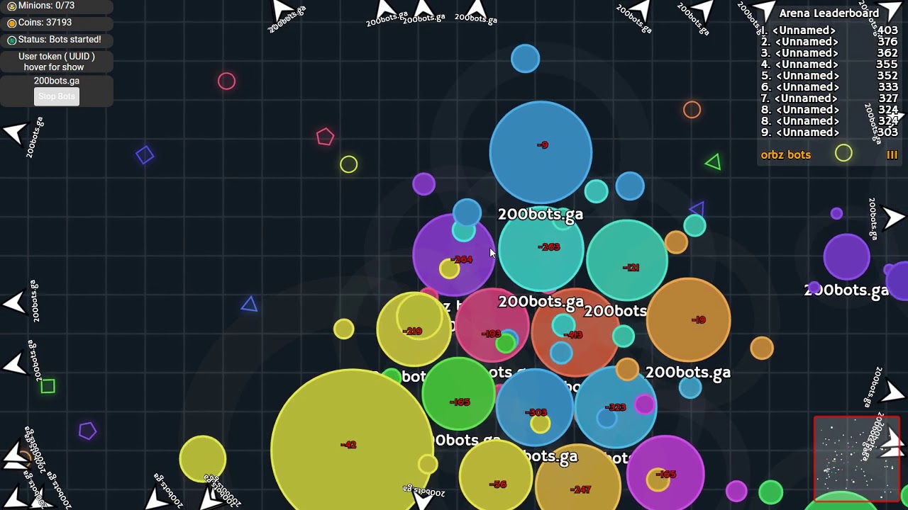 ORBz.io 100 bots | 200bots.ga