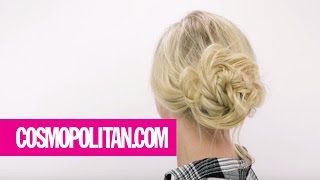 Stacked Fishtail Flower Bun Hyperlapse | Cosmopolitan