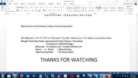 Mikrotik Router Mark Routing Configure With Mangle Rules(2)