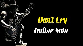 Don't Cry (Solo Backing Track)