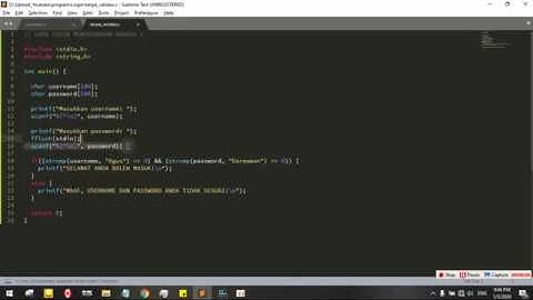 2. Membuat Fitur Login Menggunakan Bahasa C - Menyembunyikan Input Password