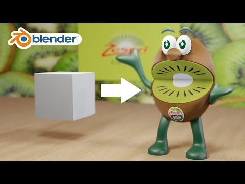 【blender初心者】キャラクターを超簡単モデリング！キウイブラザーズ