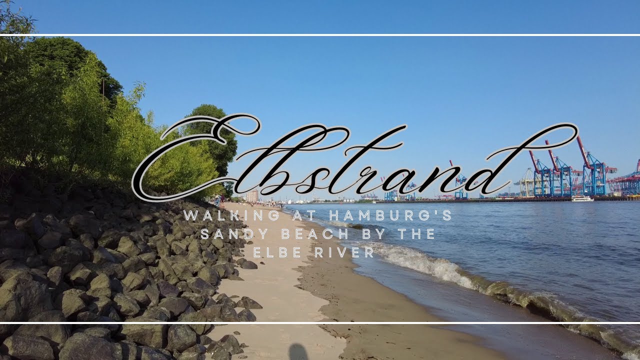 Walking at the Elbstrand, A Sandy Beach by the Elbe River in Hamburg ...