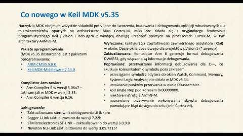 Arm Keil MDK #29 Aktualizacja środowiska - wersja 5.35