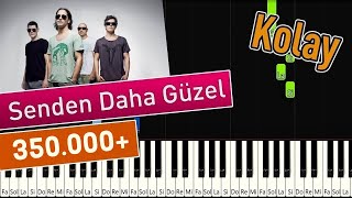 Video thumbnail of "Duman - Senden Daha Güzel | Kolay Piyano - Nasıl Çalınır"