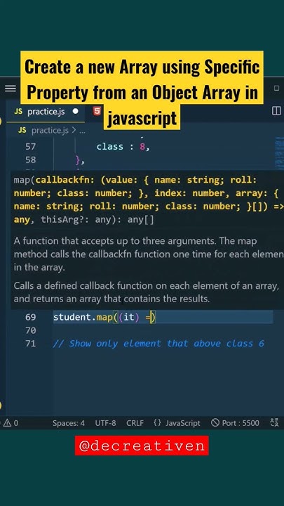 create a new array using specific property from an object array in ...