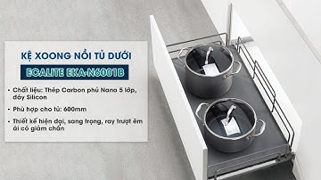 BepXANH.com | Kệ xoong nồi tủ dưới, nan Oval Grey Ecalite EKA-N6001B
