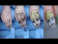 HAND PAINTED NAIL ART DISNEY CHARACTER TINKERBELL |STEP BY STEP | REAL TIME