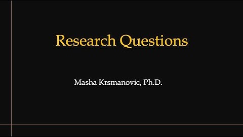 Research Questions
