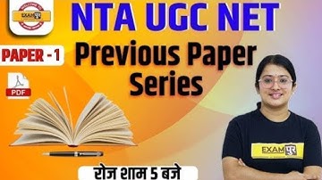 NTA UGC NET 2021 || PAPER - I || PREVIOUS PAPER SERIES || BY JYOTI JOSHI MA