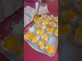 home Made,,no bake dessert. 3 ingredients cream ,fruit cake,and mango pulp. Really delicious 😋 Try..