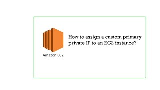 How to assign a custom primary private IP to an EC2 instance