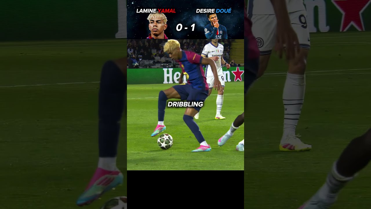 Can Désiré Doué Beat Lamine Yamal in 2025? #fyp #yamal #doue #football #shorts #vs