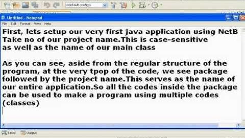 JAVA - Lesson 1 - Introduction to JAVA using NetBeans