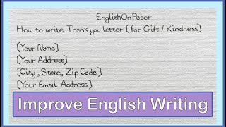 How to write thank-you letter for gift / kindness