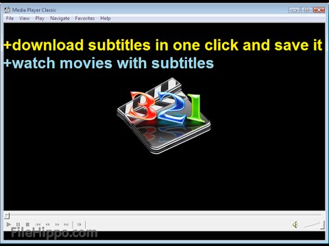 Media player classic (Use and download subtitle, change fonts and language)