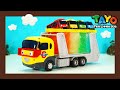 Swimming pool with rainbow slime l Tayo Carrier Car Play l Tayo the Little Bus