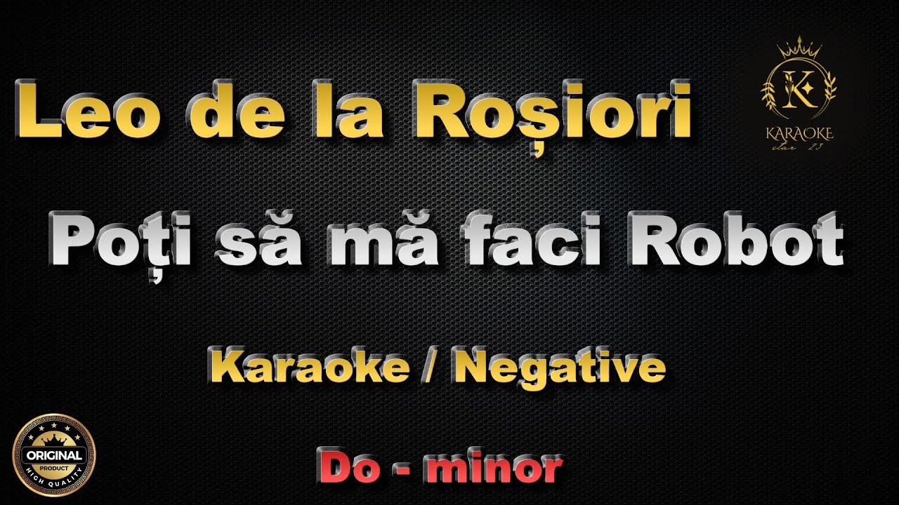 Leo de la Rosiori  Poti sa ma faci robot  Karaoke  Negatibe  Do min