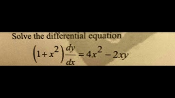 Solve the different equation (1+x^2)dy/dx=4x^2-2xy