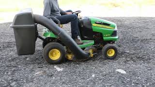 John Deere LA 105 Riding Mower w Bagger For Auction