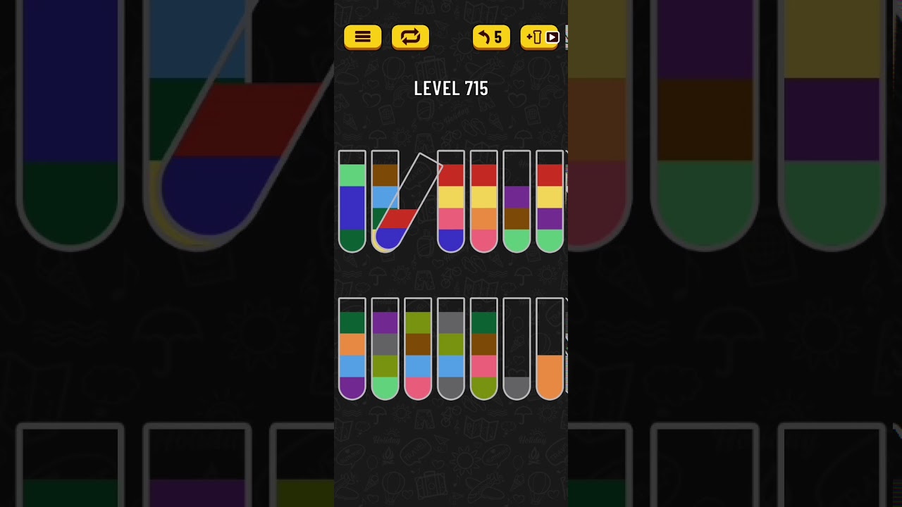 Water Sort Puzzle Level 715 Walkthrough Solution Android/iOS 💦