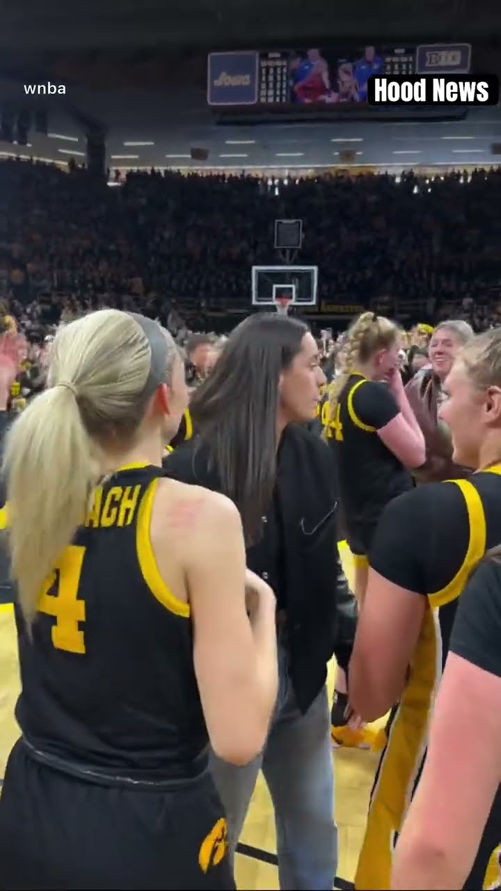 The girls were hyped #hoodnews #iowa #iowahawkeyes #caitlinclark #caitlin #trending #viralvideo #wow