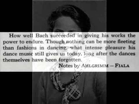 Update JS Bach / Isolde Ahlgrimm, 1953: French Suite in G major, BWV 816