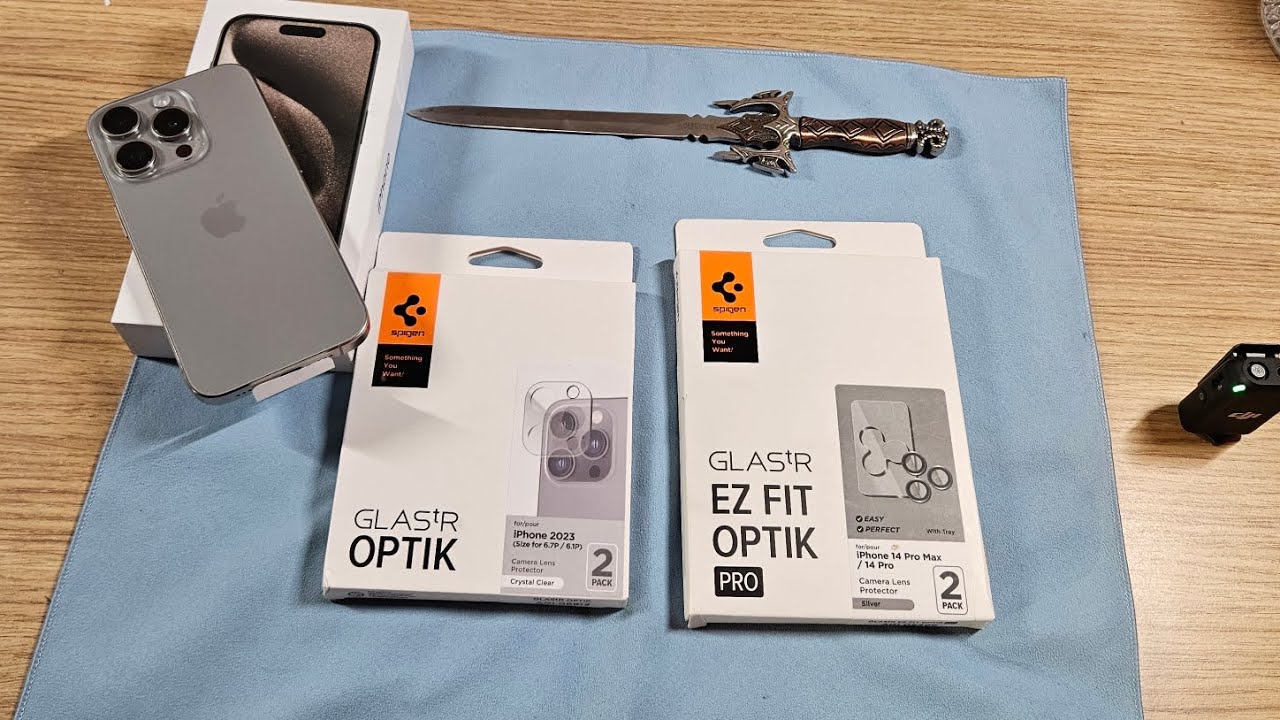 Spigen EZ Fit Optik Pro Lens Protector iPhone 15 Pro Max (2 pièces