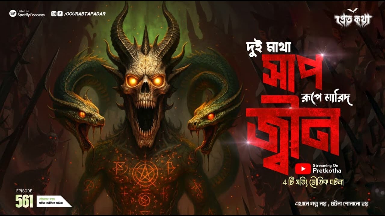 দুই মাথা সাপ রূপে মারিদ জ্বীনের সত্যি ভৌতিক ঘটনা | @Pretkotha Episode 561 | True Horror Story