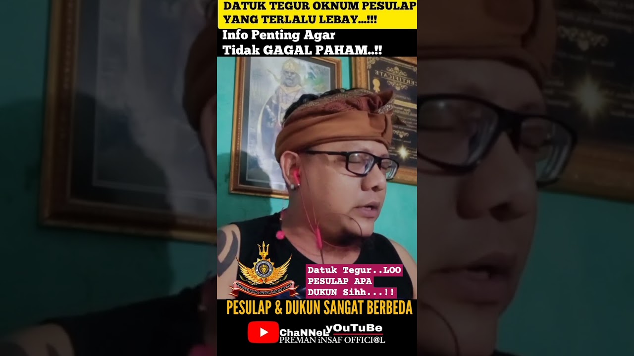 Datuk Tegur..!! Loo PESULAP Ato DUKUN #viral #pesulap #pesulapmerah #themaster #master #berita