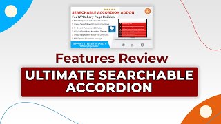 Ultimate Searchable Accordion Features Review | WPBakery Page Builder Addon | CodeCanYon