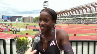 Cyréna Samba Mayela Women's 100m Hurdles 1st Place  Eugene Diamond League  Nike Prefontaine Class