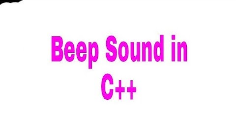 Beep sound in C++ windows Urdu/Hindi || Jawad Aslam