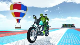 Spiderman ile Zorlu Motosiklet Parkurları - Superhero Bike Stunt GT Racing screenshot 5