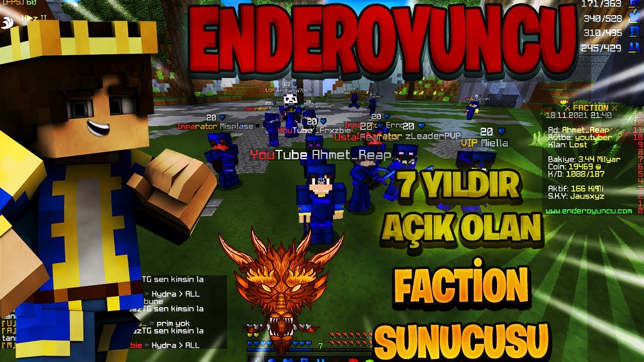 7 YILLIK Faction Sunucusu - EnderOyuncu - Minecraft Sunucu Tanıtımı ...