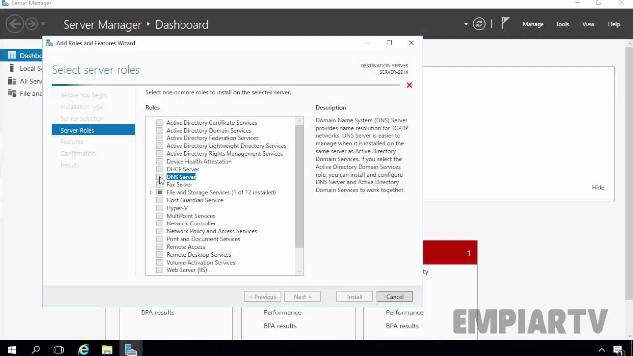 Create Primary DNS Zone in Windows Server 2016