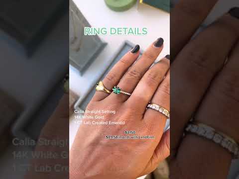 Ring Details!  1ct Round Emerald Gemstone Center Stone