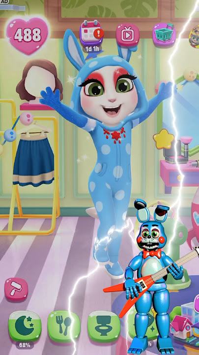 My Talking Angela 2 Freddy 🐻🫶🏻#mytalkingangela2 #shorts #gaming